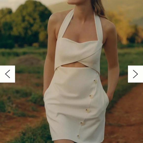 Anthropologie Mare Mare halter cut out mini dress 👗 - Picture 3 of 4